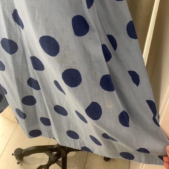 Boden Blue Polka Dot Dress size 8 Long - Picture 14 of 17